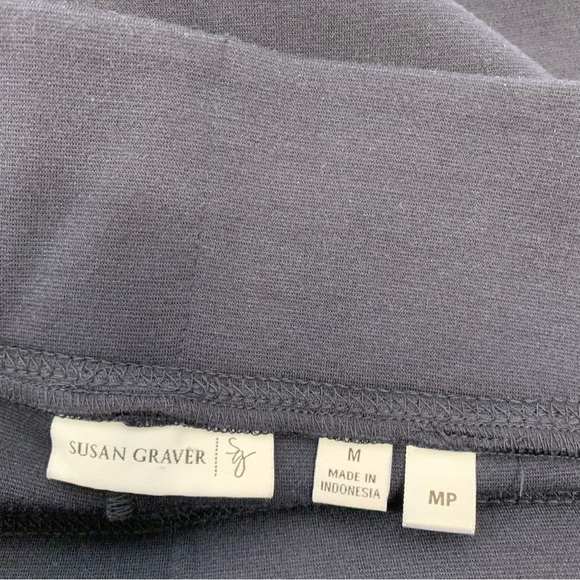 Susan Graver Illusions Pants MP  Blue Pull On Waist Defining Soho Ponte Work - Picture 5 of 10